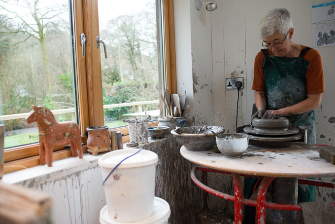 Micki Schloessingk in her studio 2016